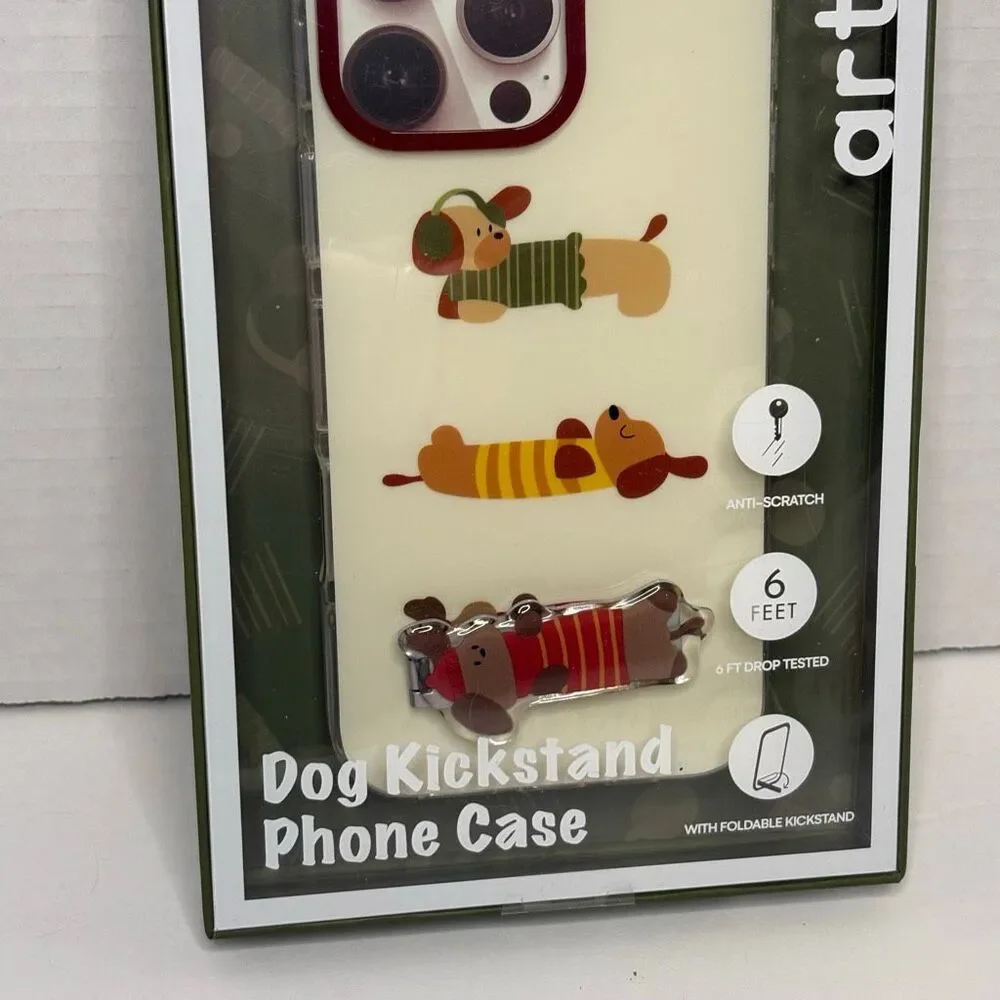 Artikl Dachshund Weiner Dog Winter Theme Kickstand iPhone 16 Pro Max Phone Case